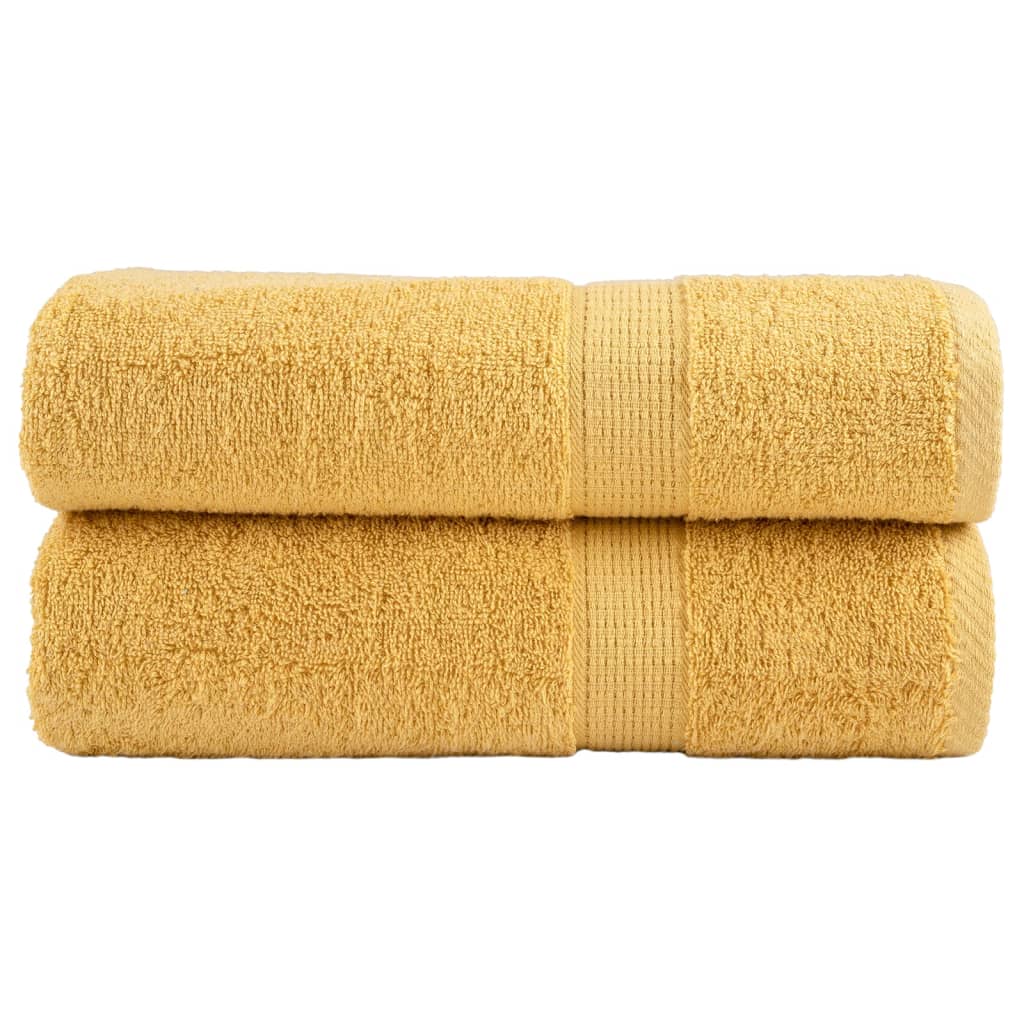 Toallas de baño Vidaxl Solund 2 PCS 600 g m² 70x140 cm de oro