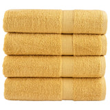 Toallas de baño Vidaxl Solund 4 PCS 600 g m² 70x140 cm de oro