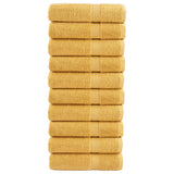 Toallas de baño Vidaxl Solund 10 PCS 600 g m² 70x140 cm de oro