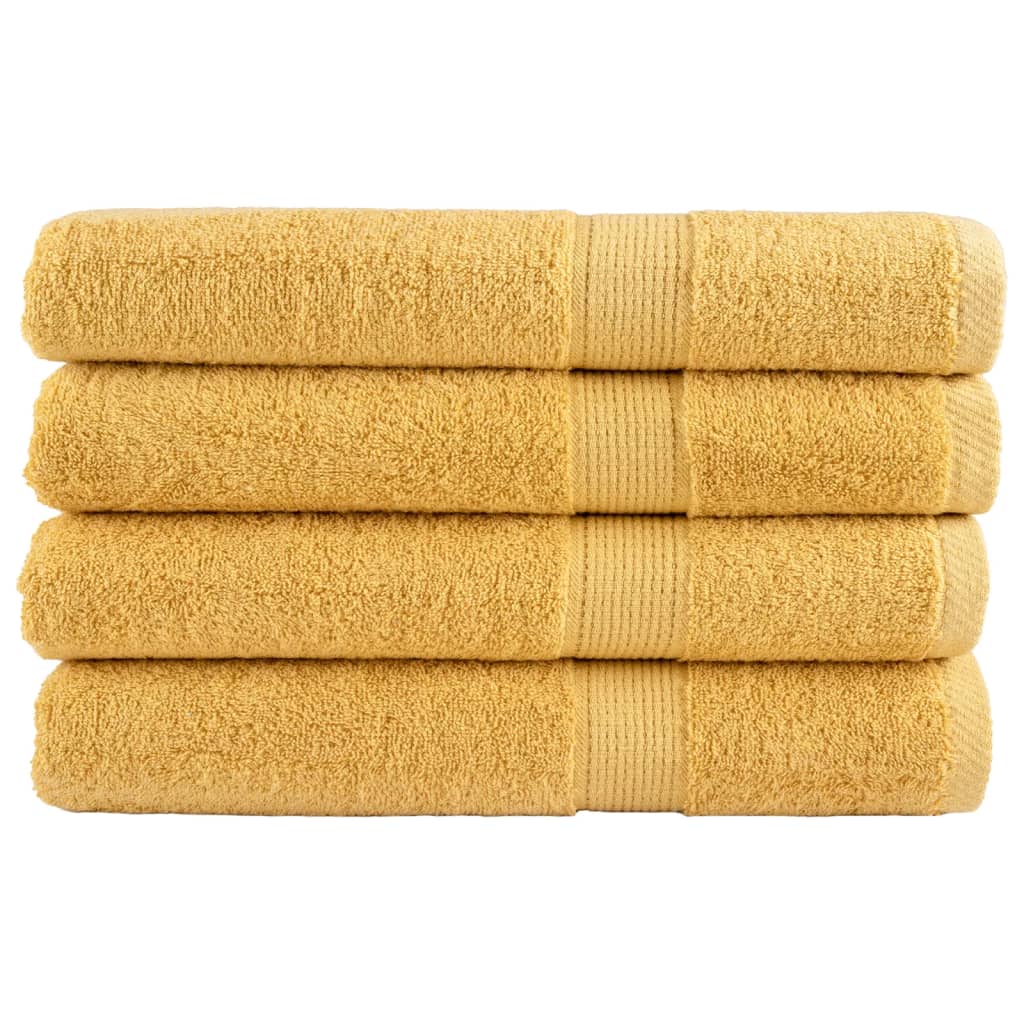 Vidaxl Sauna Cloths Solund 4 PCS 600 g m² 80x200 cm de color oro