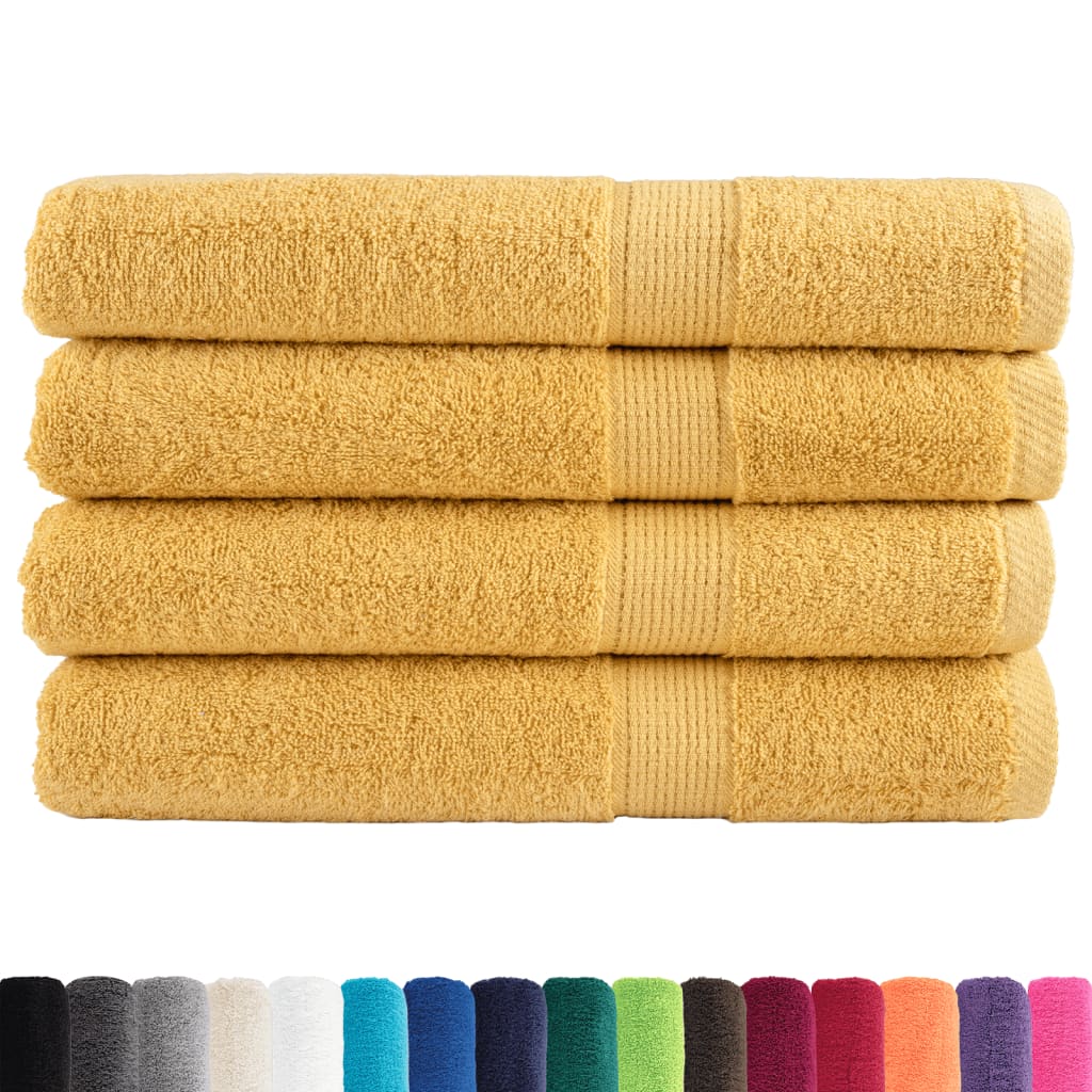 Vidaxl Sauna Cloths Solund 4 PCS 600 g m² 80x200 cm de color oro