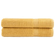 Vidaxl handdoeken solund 2 st 600 g m² 100x200 cm goudkleurig