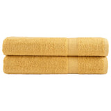 Vidaxl Towels Solund 2 pcs 600 g m² 100x200 cm Gold colored