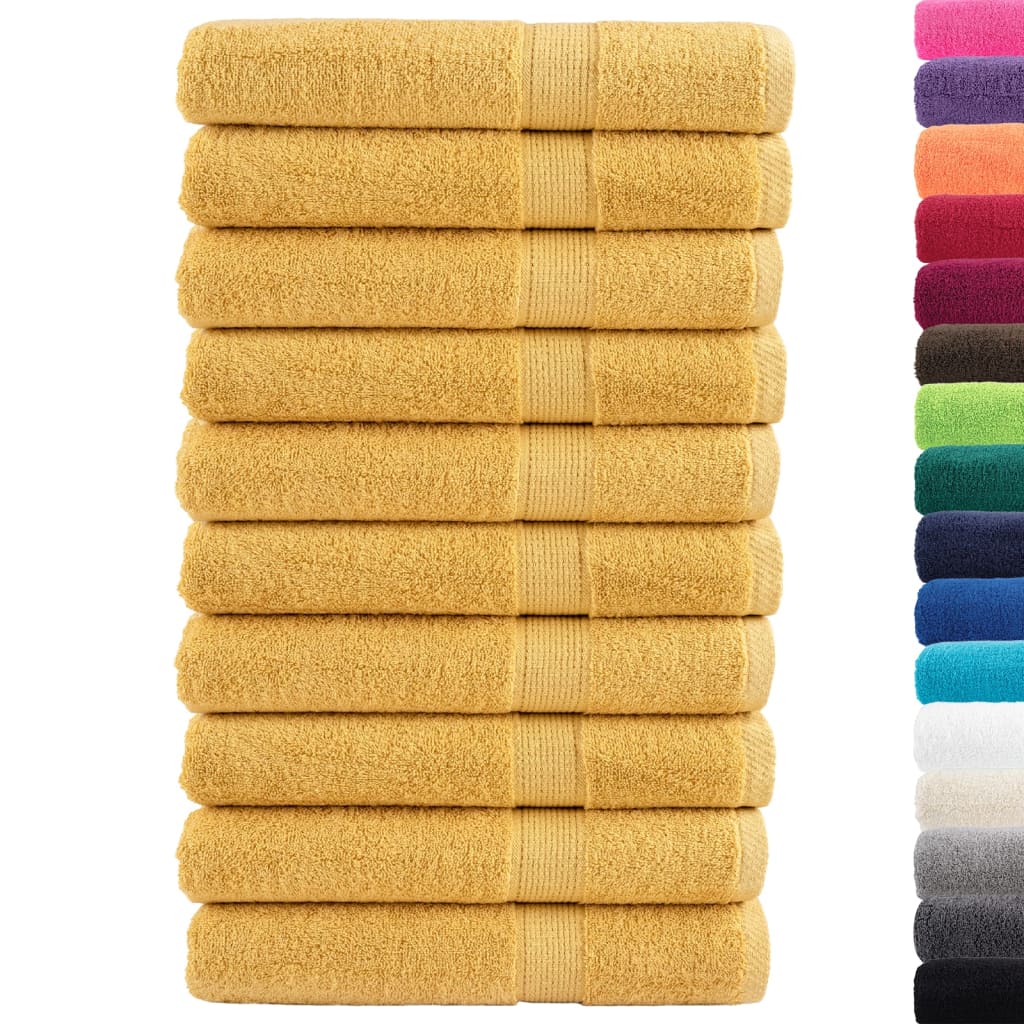 Vidaxl Towel Sole 10 PCS 600 g m² äntwert 100x200 cm faarweg