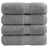 Vidaxl premium washandjes solund 4 stuks grijs 30x30cm 600 g m²