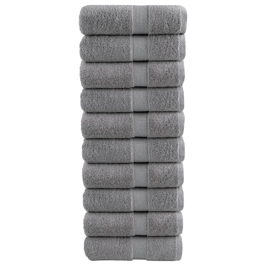 Vidaxl Gäste Wipes Solund 10 ST 600 g m² 30 x 30 cm Grau