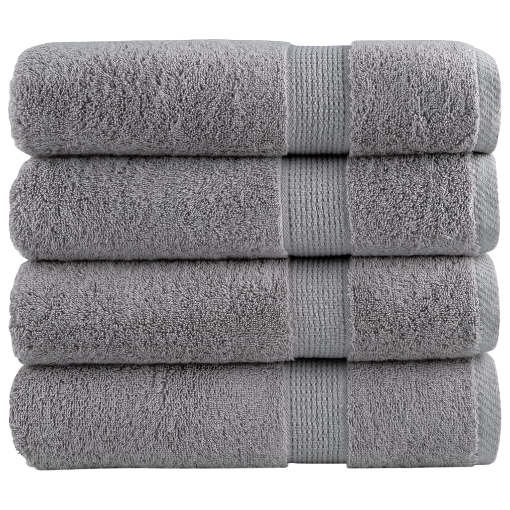 Vidaxl Towels Solund 4 pcs 600 g m² 50x100 cm Gray