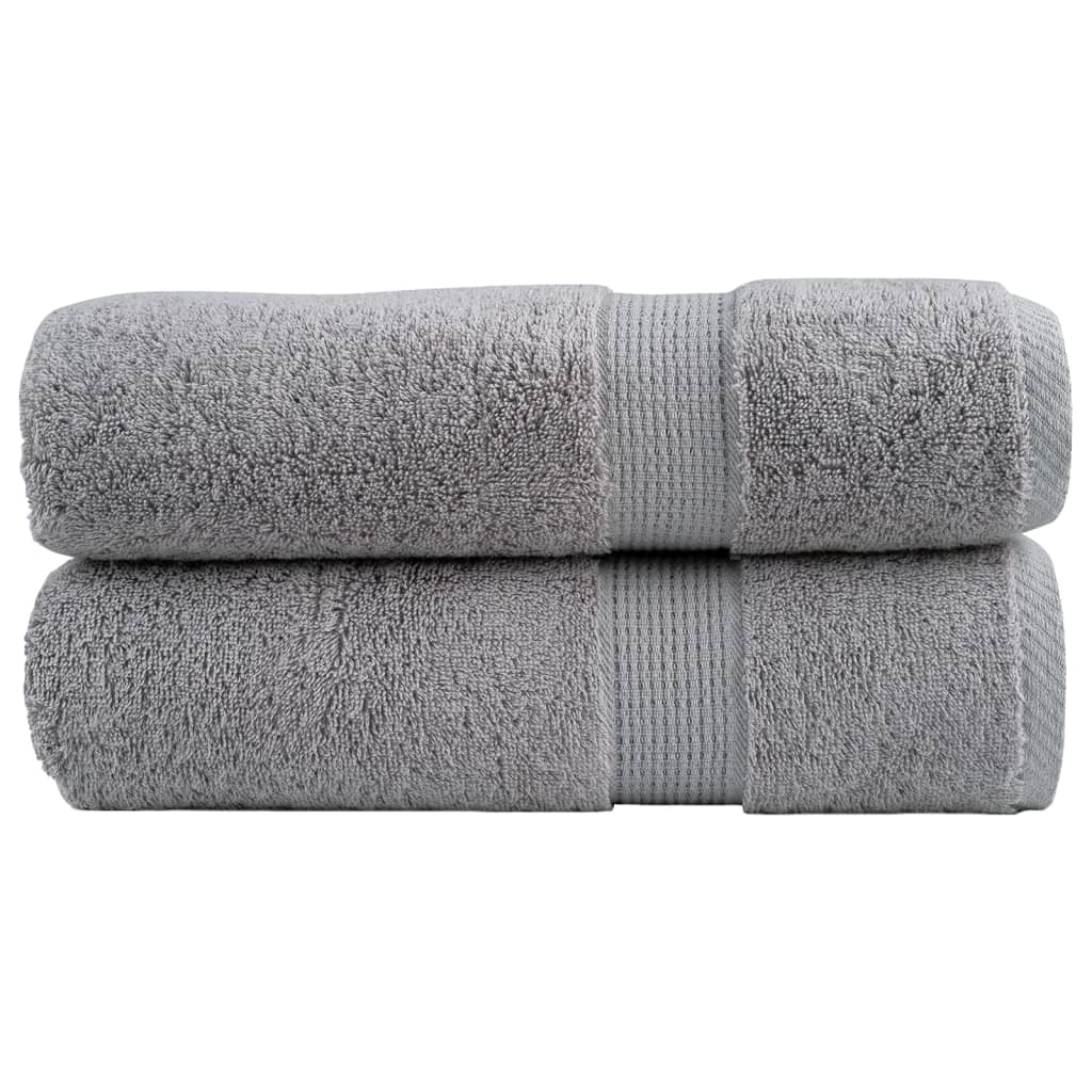 Vidaxl Bath towels Solund 2 pcs 600 g m² 70x140 cm gray