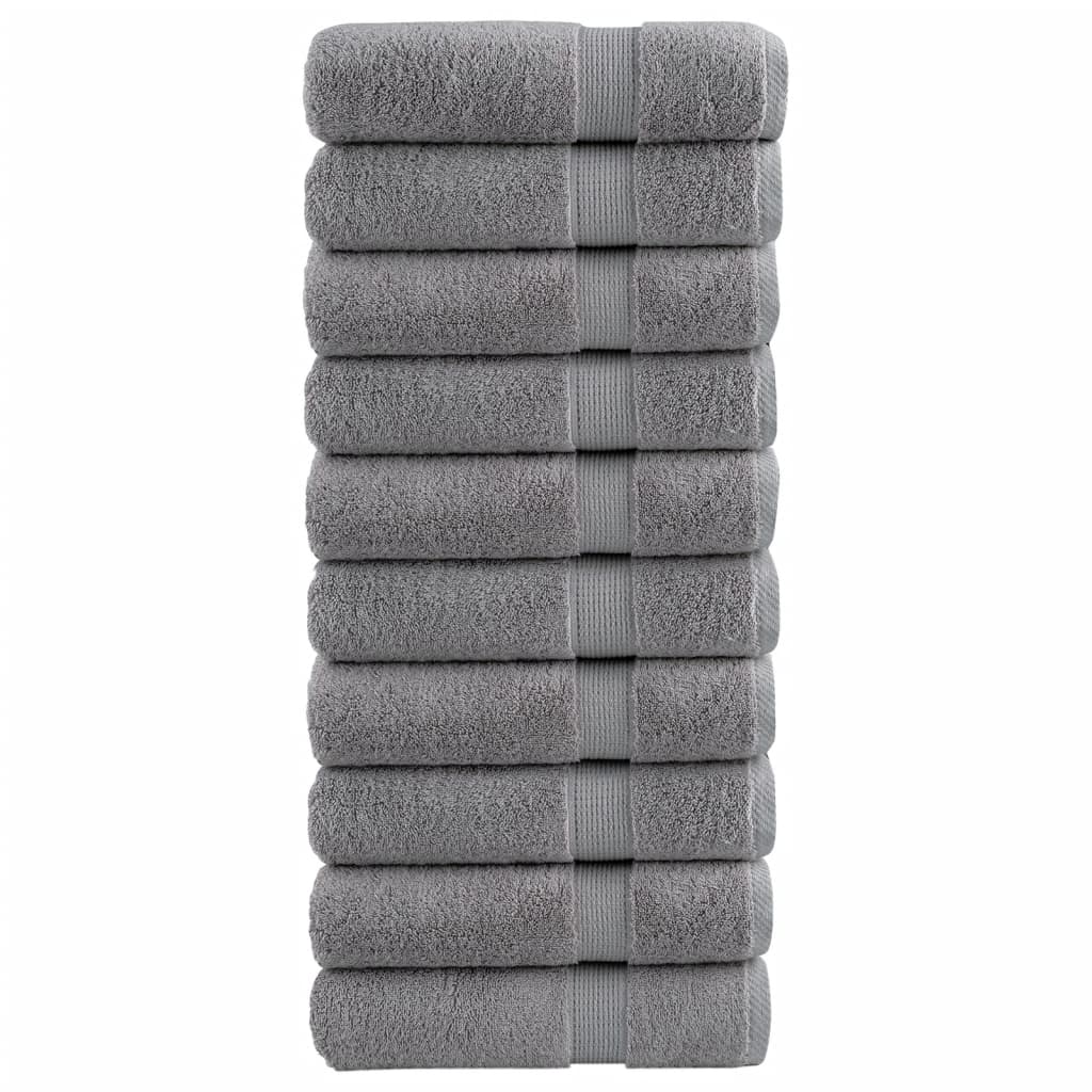 Vidaxl Bad Towe Folits 10 st 600 g m² 70x140 cm Grey