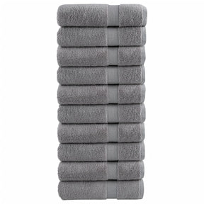 Vidaxl badhanddoeken solund 10 st 600 g m² 70x140 cm grijs