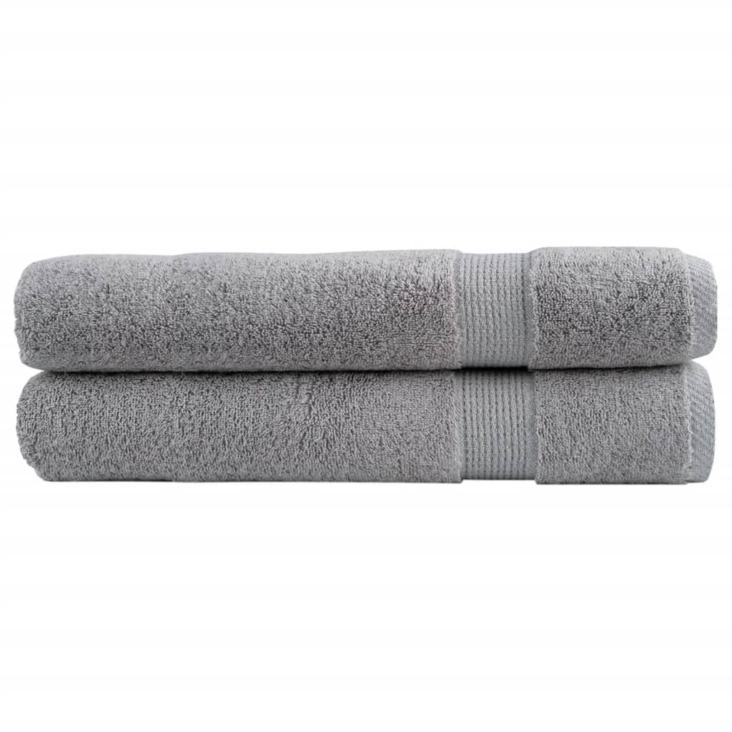 Vidaxl Towels Solund 2 pcs 600 g m² 100x200 cm Gray