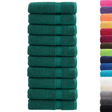 Vidaxl Towels Solund 10 st 600 g m² 50x100 cm green