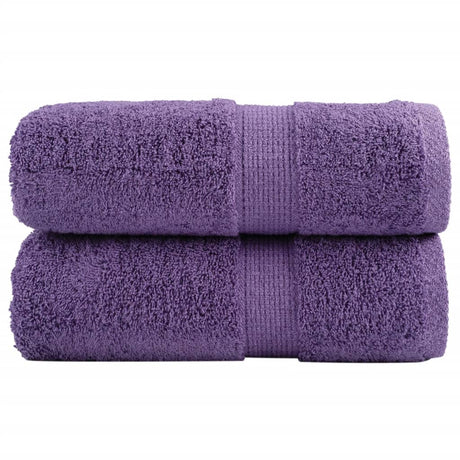Vidaxl premium washandjes solund 2 st paars 30x30 cm 600 g m2