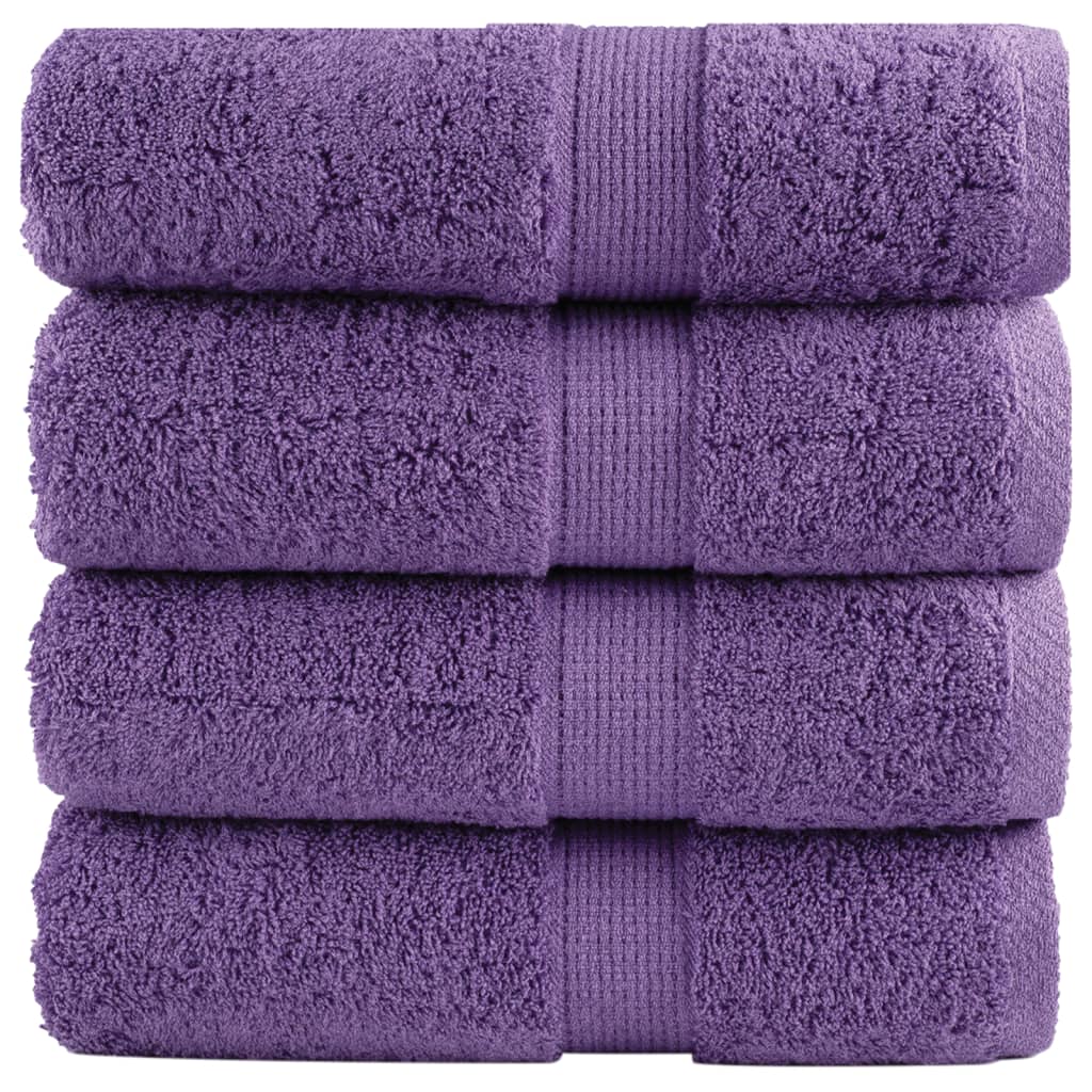 Vidaxl Guest Wipes Solund 4 pezzi 600 g m² 30x50 cm viola