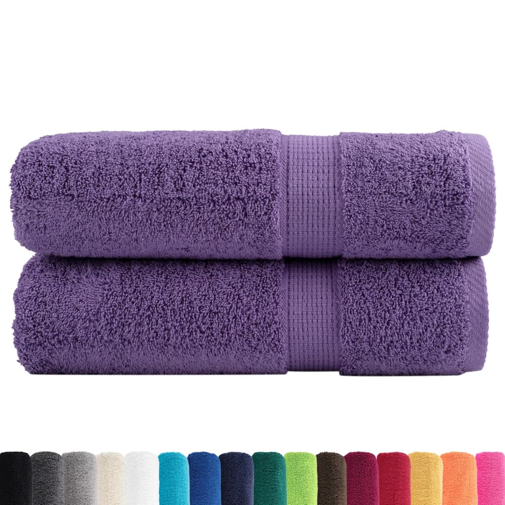 Vidaxl Bath towels Solund 2 pcs 600 g m² 70x140 cm purple