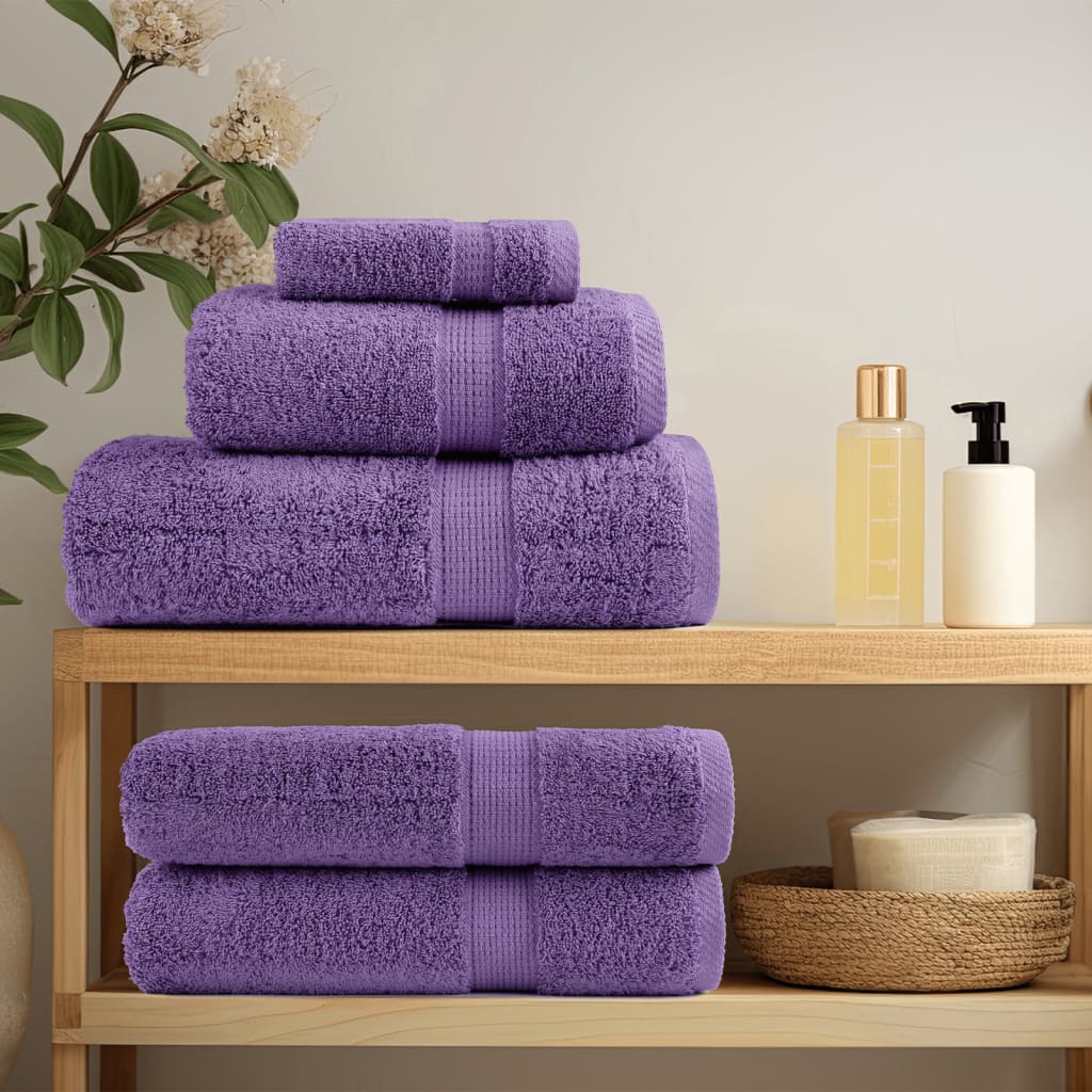 Vidaxl Bath Towels Solund 2 PCS 600 g M² 70x140 cm lilla