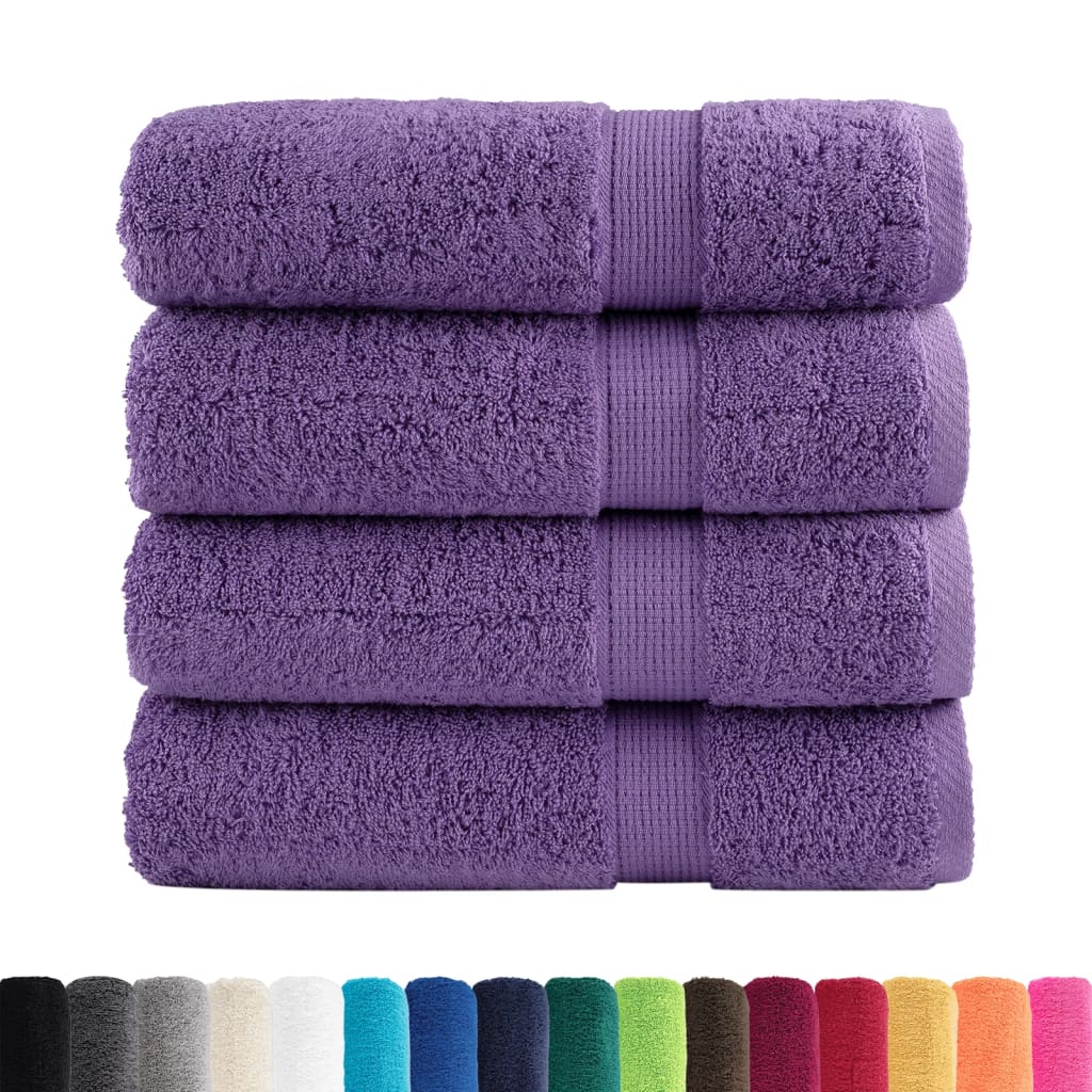 Vidaxl Bad Towel Folitie 4 PCS 600 g m² 740 cm purpur