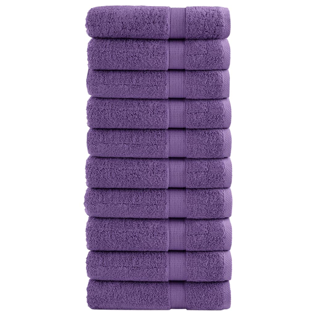 Serviettes de bain Vidaxl Solund 10 pcs 600 g m² 70x140 cm violet