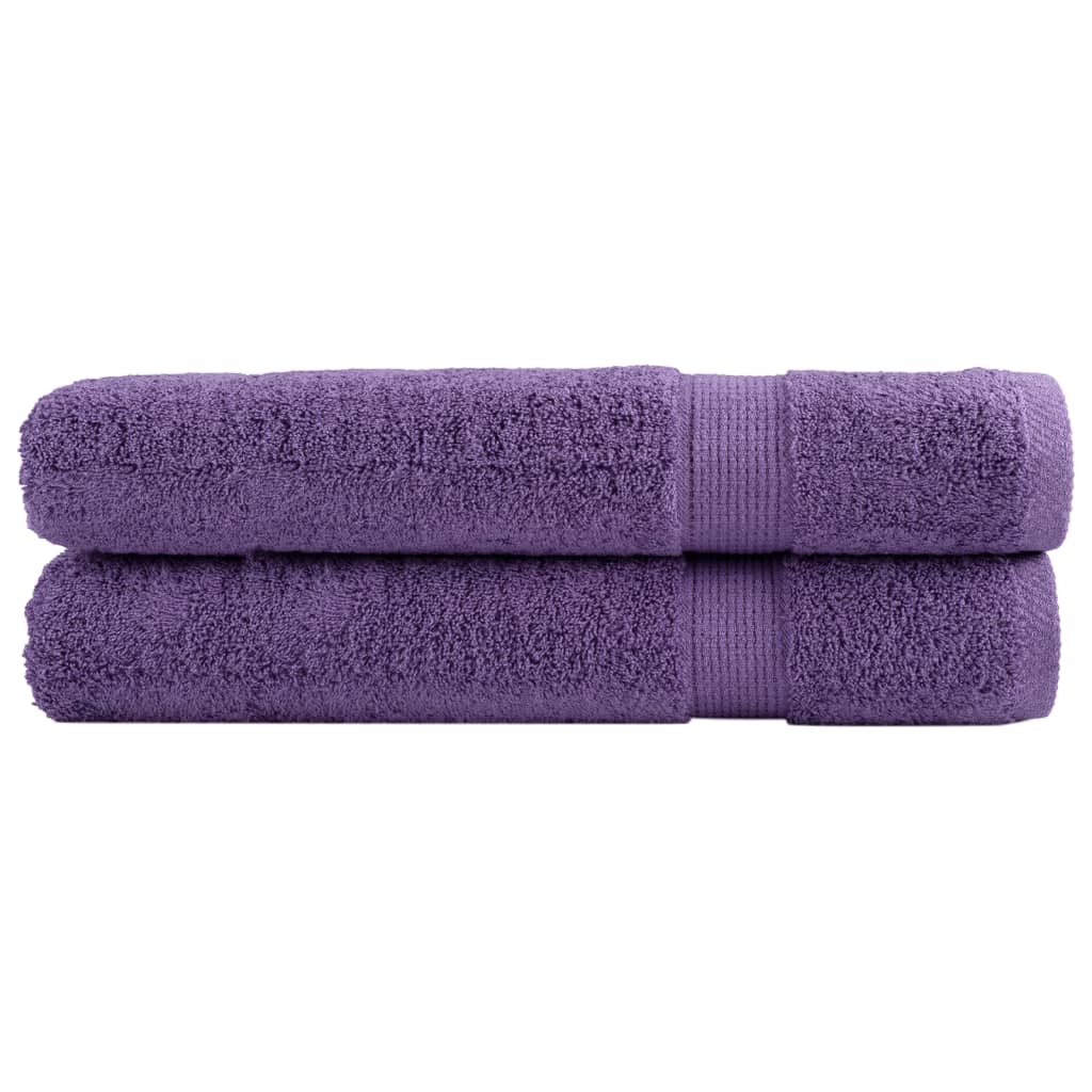 Vidaxl sauna cloths Solund 2 pcs 600 g m² 80x200 cm purple