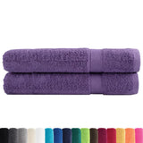 Vidaxl sauna cloths Solund 2 pcs 600 g m² 80x200 cm purple