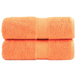 Vidaxl premium washandjes solund 2 stuks oranje 30x30 cm 600 g m2