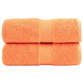 Vidaxl premium washandjes solund 2 stuks oranje 30x30 cm 600 g m2