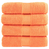 Vidaxl premium washandjes solund 4 stuks oranje 30x30 cm 600 g m2