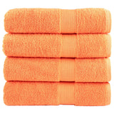Vidaxl badhanddoeken solund 4 st 600 g m² 70x140 cm oranje