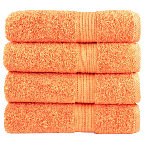 Vidaxl badhanddoeken solund 4 st 600 g m² 70x140 cm oranje