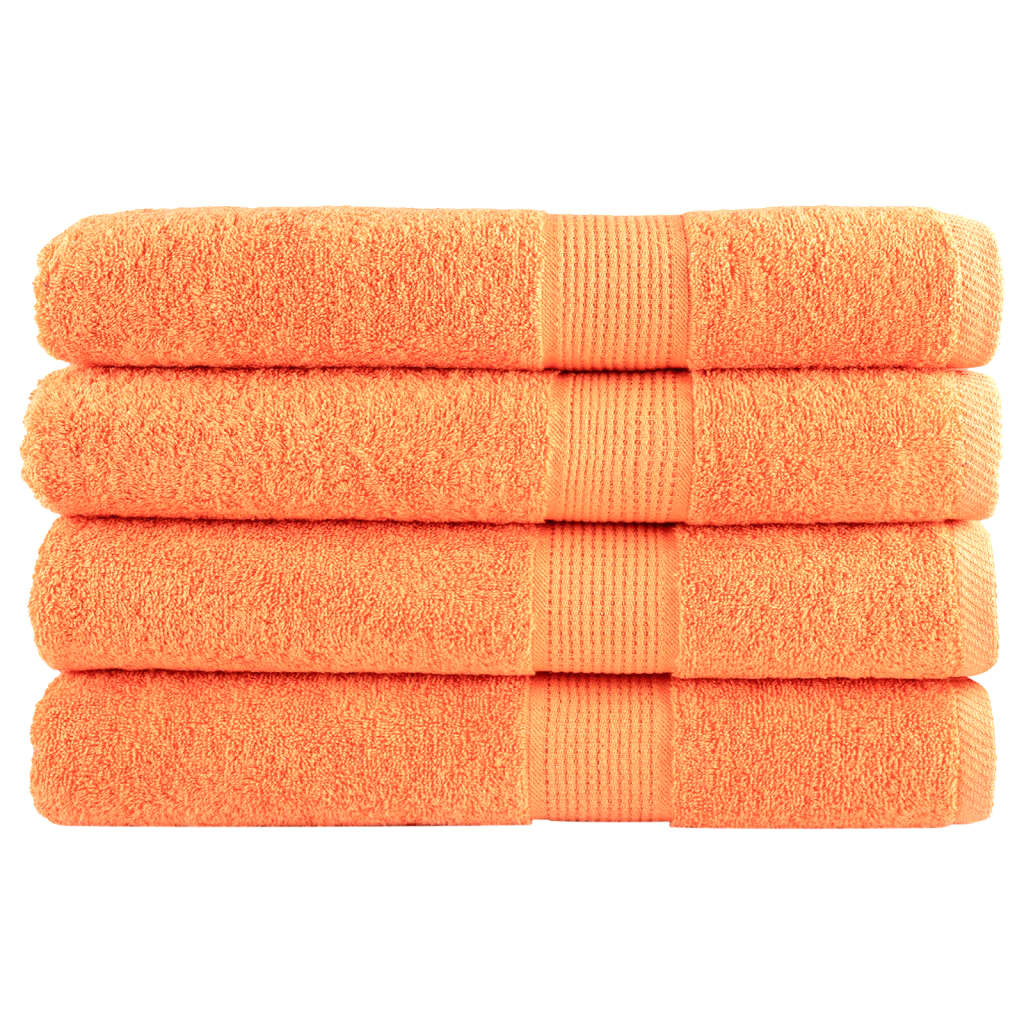 Vidaxl Sauna Cloths Solund 4 stk 600 g m² 80x200 cm orange