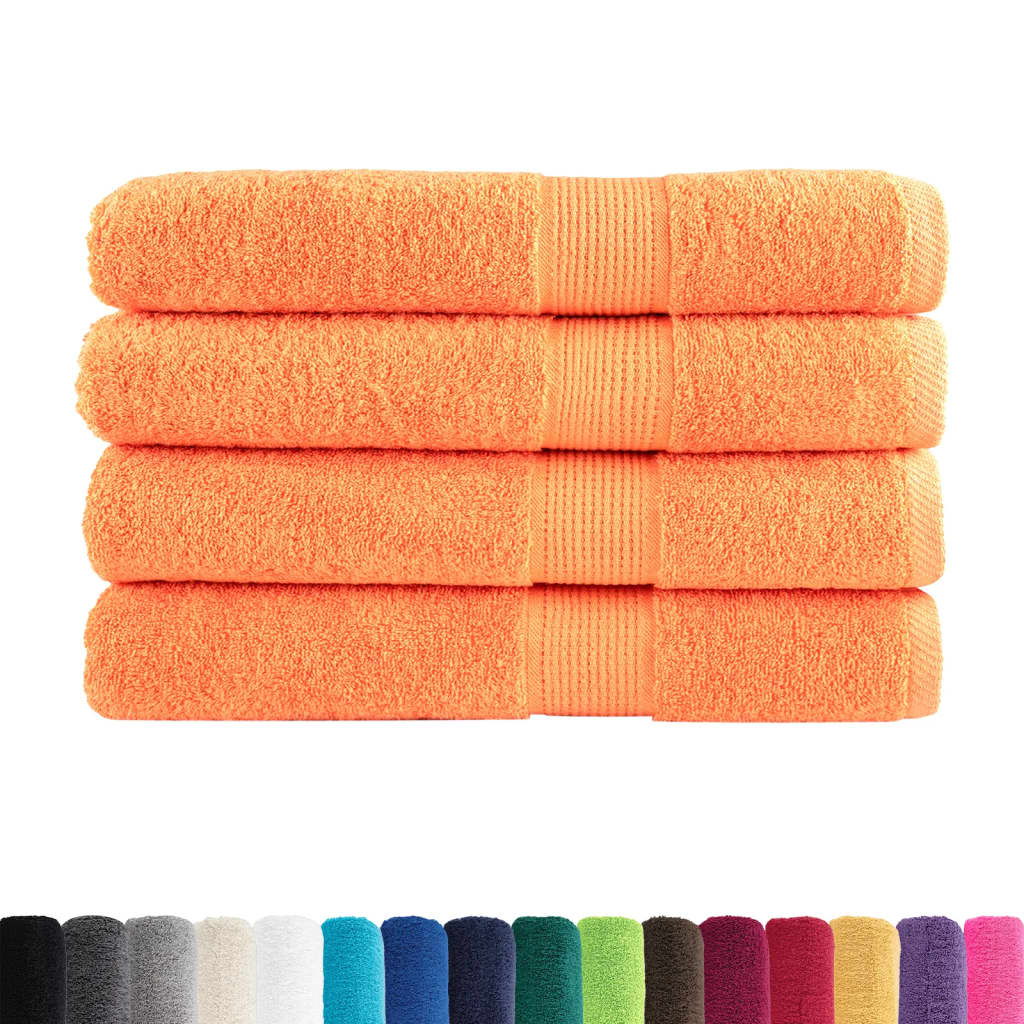 Vidaxl Sauna Cloths Solund 4 PCS 600 G m² 80x200 cm Orange