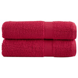 Toallas de baño Vidaxl Solund 2 PCS 600 g m² 70x140 cm rojo