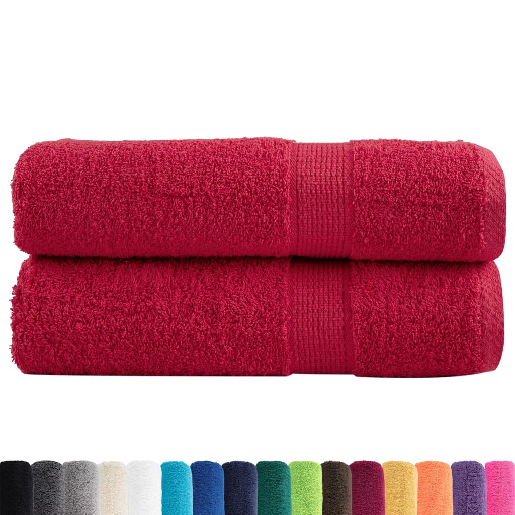 Vidaxl Bath Towels Solund 2 PCS 600 g M² 70x140 cm rød