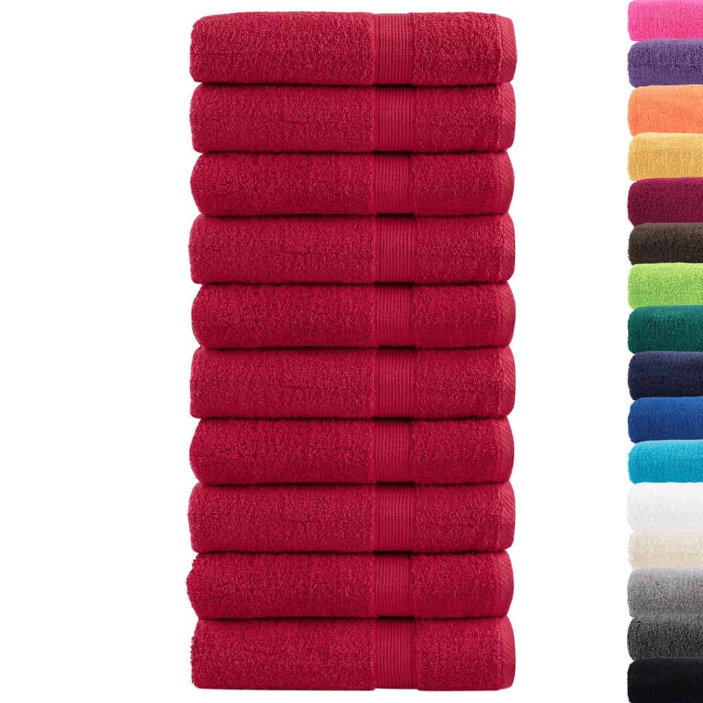 Vidaxl Bad Towel loliten 10 st 600 g m² 740 cm rout