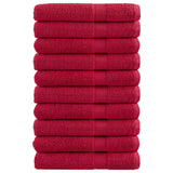 Vidaxl saunadoeken solund 10 st 600 g m² 80x200 cm rood