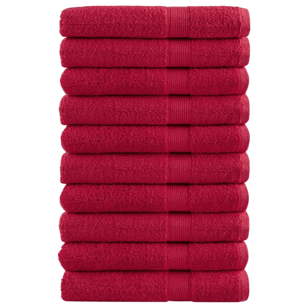 Vidaxl sauna cloths Solund 10 pcs 600 g m² 80x200 cm red