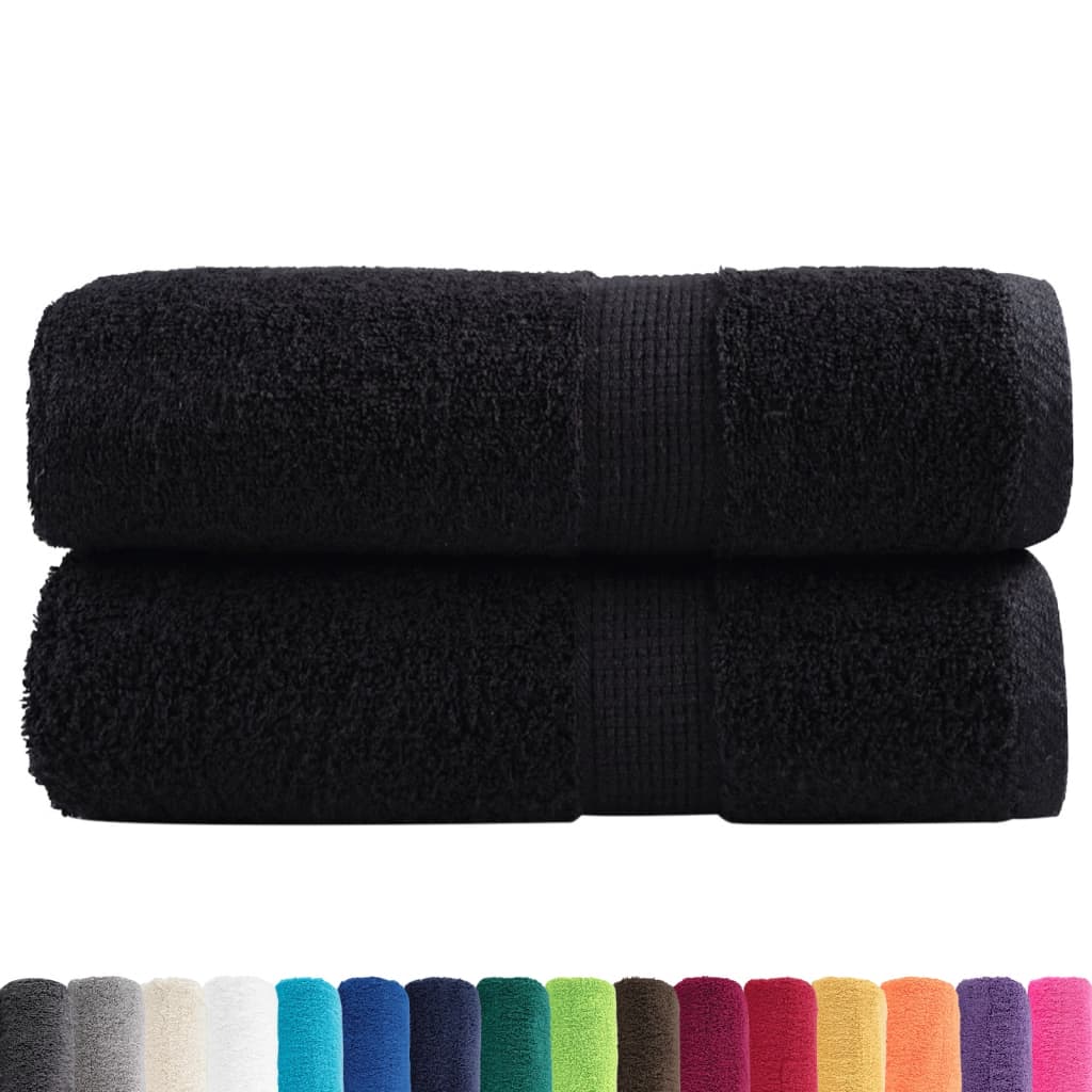Vidaxl gastendoekjes solund 2 st 600 g m² 30x50 cm zwart