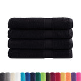 Vidaxl Sauna Cloths Solund 4 PCS 600 g m² 80x200 cm Negro