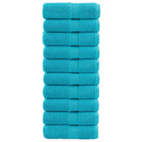 VidaXL Gastendoekjes SOLUND 10 st 600 g m² 30x30 cm turquoise