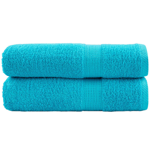 Vidaxl badhanddoeken solund 2 st 600 g m² 70x140 cm turquoise