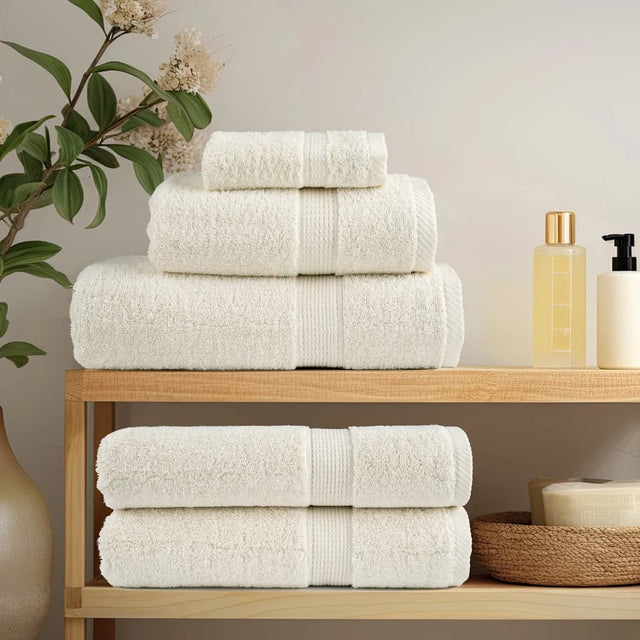 Vidaxl premium washandjes solund 4 stuks crème 30x30 cm 600 g m2
