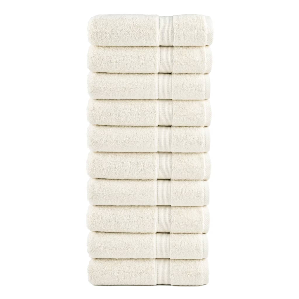 Vidaxl Bad Towel Sole 10 PCs 600 g m² 70440 cm Crème -Colored