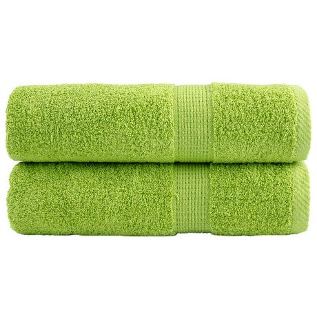 Vidaxl handdoeken solund 2 st 600 g m² 50x100 cm appelgroen