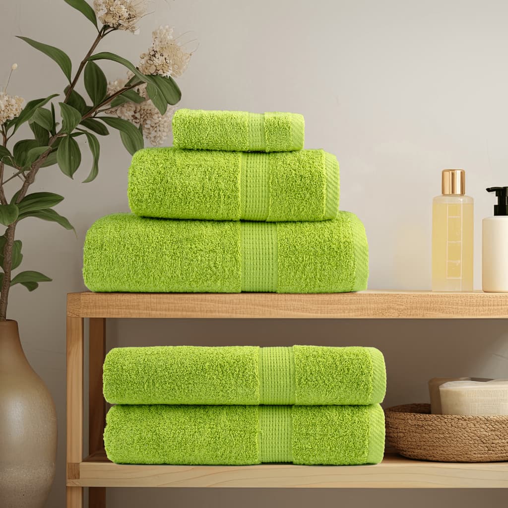 Toallas de baño Vidaxl Solund 4 PCS 600 g m² 70x140 cm de manzana verde