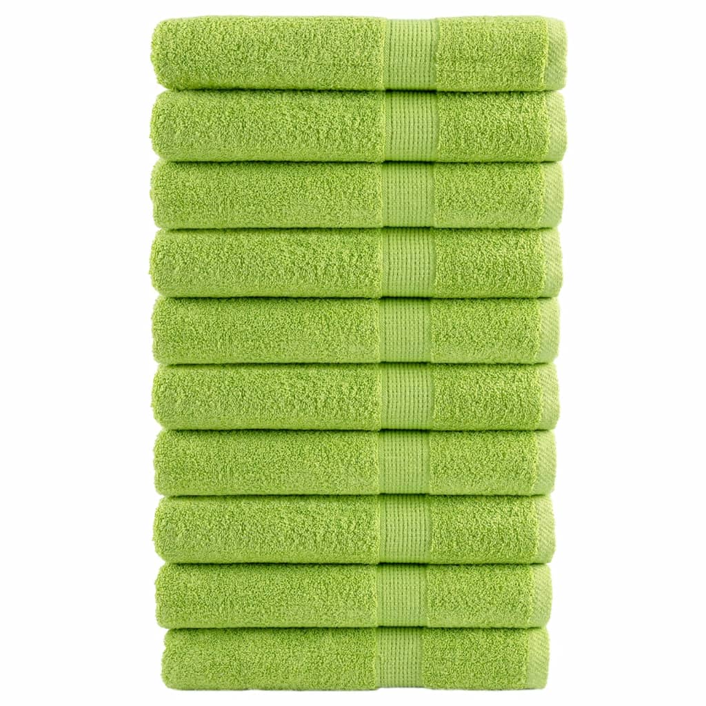 Vidaxl sauna cloths Solund 10 pcs 600 g m² 80x200 cm apple green