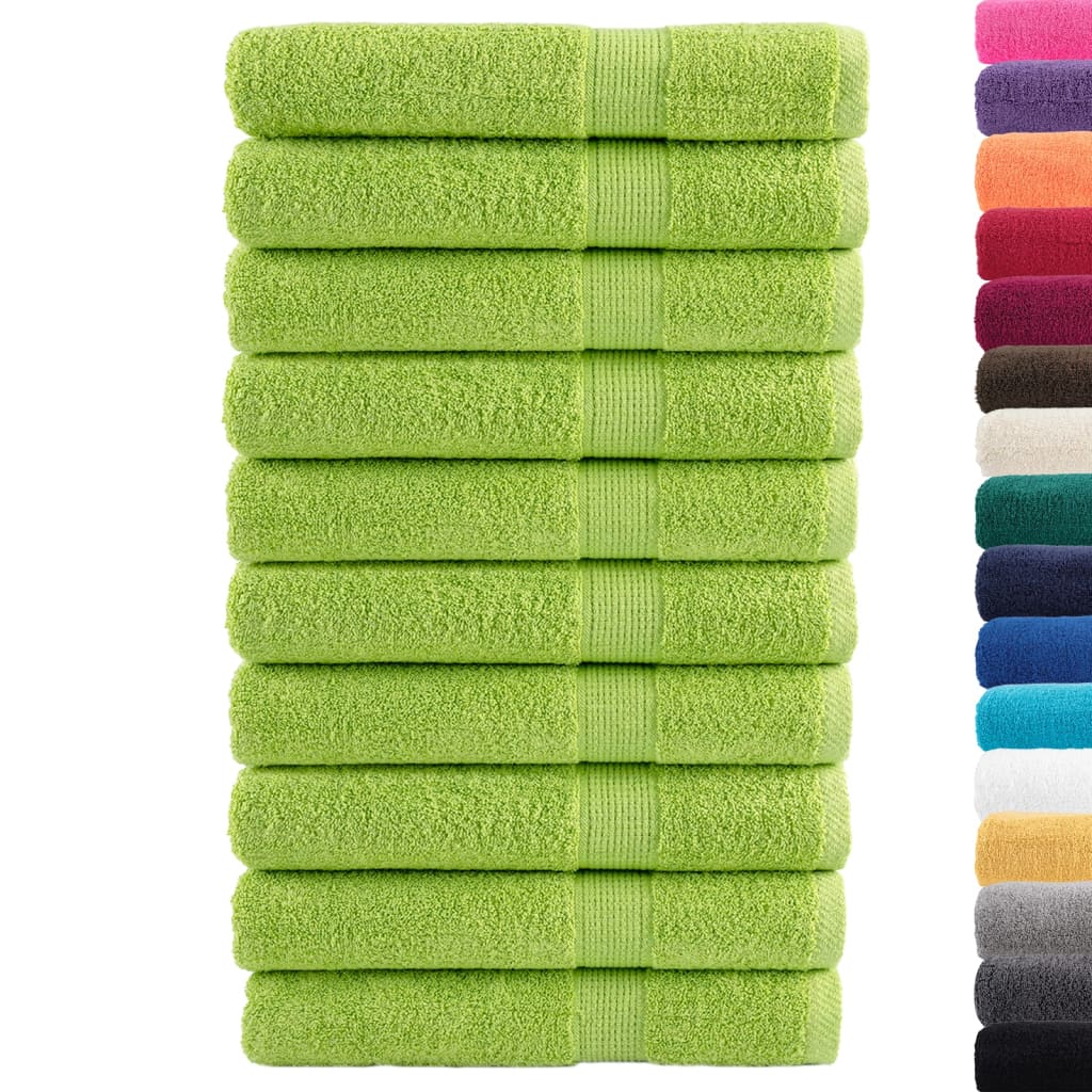 Vidaxl sauna cloths Solund 10 pcs 600 g m² 80x200 cm apple green