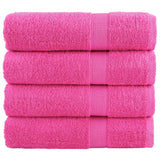 Vidaxl handdoeken solund 4 st 600 g m² 50x100 cm roze