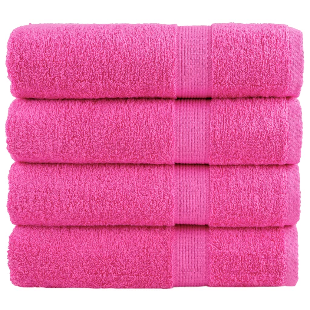 Vidaxl Bath Towels Solund 4 PCS 600 G m² 70x140 cm rosa