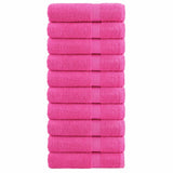 Vidaxl badhanddoeken solund 10 st 600 g m² 70x140 cm roze