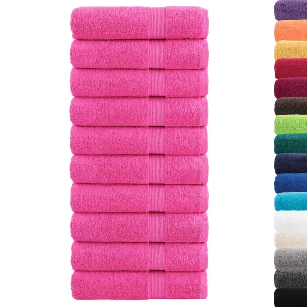 Vidaxl Bath towels Solund 10 st 600 g m² 70x140 cm pink